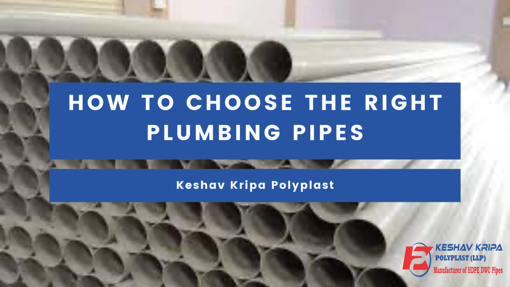 choose right plumbing pipes