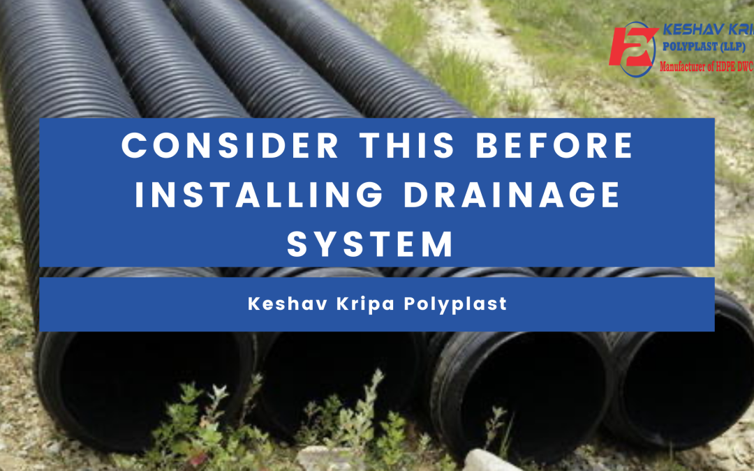 installing draining system