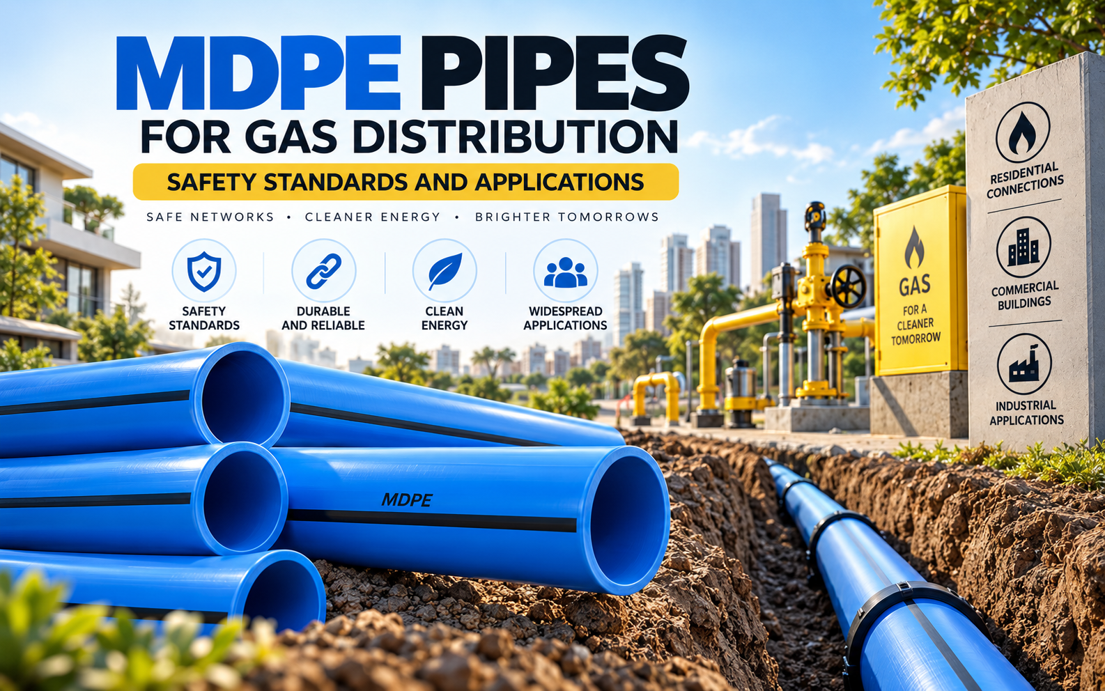 MDPE Pipes for Gas Distribution: Safety Standards and Applications