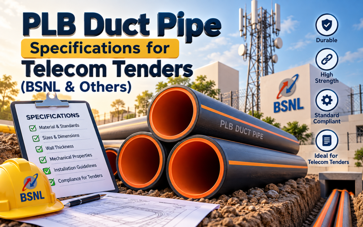 PLB Duct Pipe Specifications for Telecom Tenders (BSNL & Others)