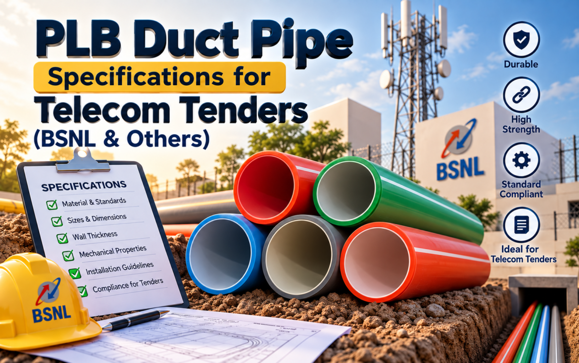 PLB Duct Pipe Specifications for Telecom Tenders (BSNL & Others)