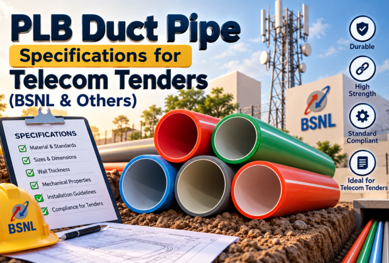 PLB Duct Pipe Specifications for Telecom Tenders (BSNL & Others)