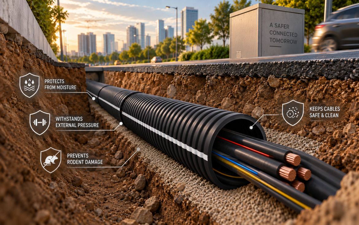 How SWC HDPE Pipes Protect Underground Cables
