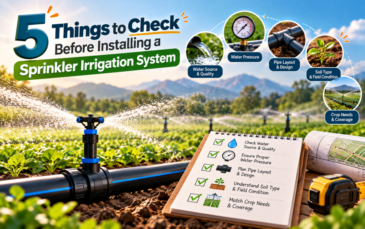 5 Things to Check Before Installing a Sprinkler Irrigation System