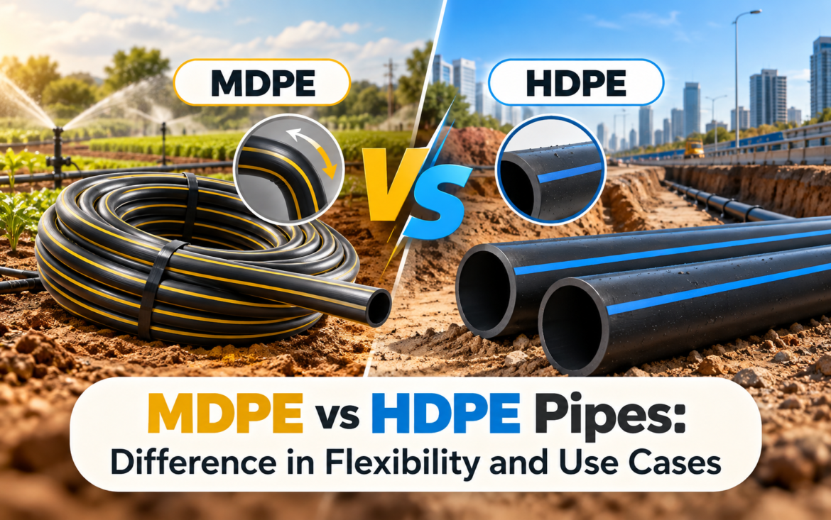 MDPE vs HDPE Pipes: Difference in Flexibility and Use Cases
