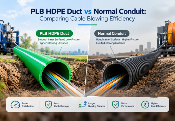 PLB HDPE Duct vs Normal Conduit: Comparing Cable Blowing Efficiency